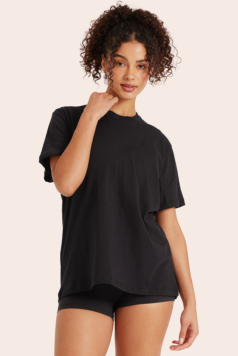 Klassisches Daily Boyfriend-T-Shirt aus Baumwolle – Onyx