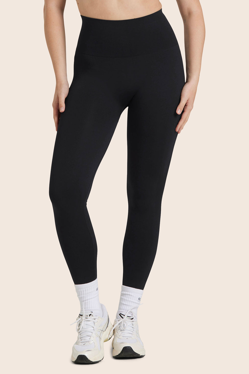 Power-Leggings mit hohem Bund – Onyx