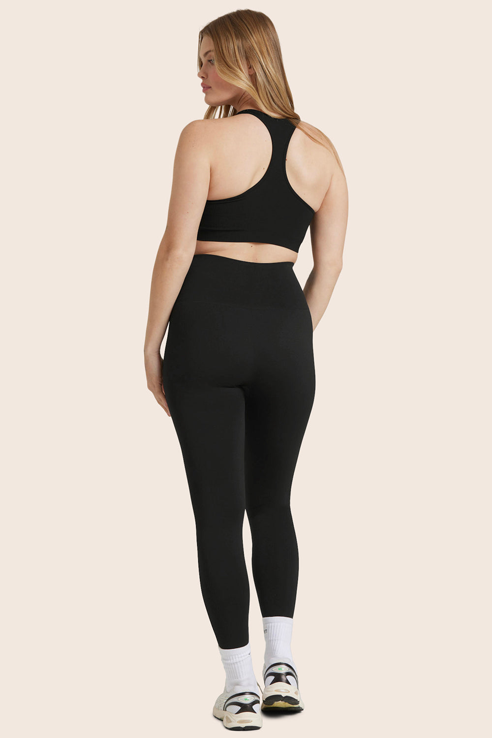Power-Leggings mit hohem Bund – Onyx