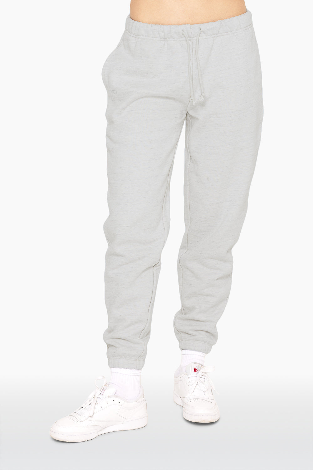 Schwere Jogginghose mit Kordelzug – Heather Grey