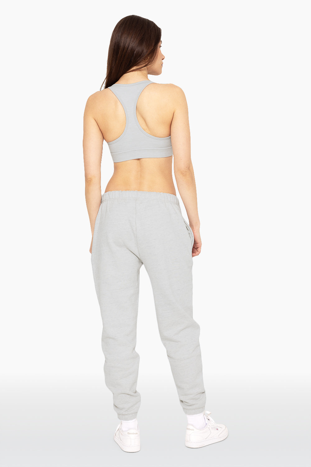 Schwere Jogginghose mit Kordelzug – Heather Grey