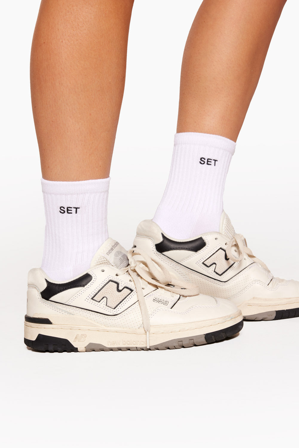 Socken – Weiß/Onyx