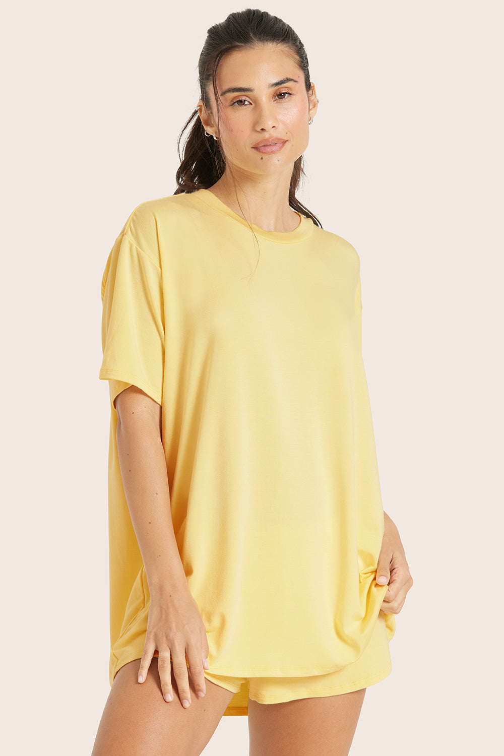 Sleep Jersey Übergroßes Boyfriend-Schlaf-T-Shirt – Löwenzahn